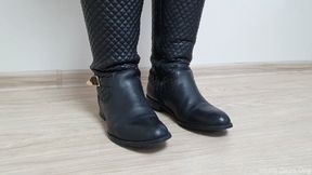 Toe Tapping in Two Pairs of Leather Boots 2