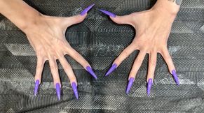 New longer shape and new purple color, claws, long flexible fingers wide palms, cream hands, jewelry