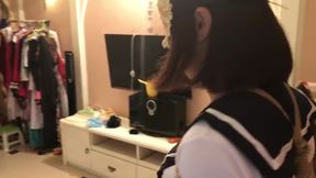 Chinese femdom scarf bondage 1