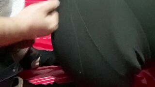 Crazy British milf lets him blow his load cumming on my Gym Pants