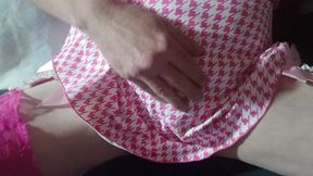 Panty boy play in pink panties
