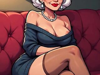Stylish Toon Matures Breasts Out