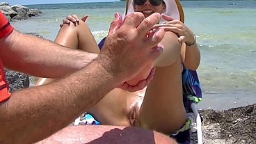 Exhibitionist Wife Nikki Brooks Vs Cuban Beach Voyeurs! Pt9 Sheer