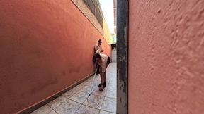 Freeze time magic clap with a blind girl in the alley