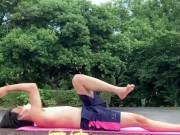 A Japanese idol doing sex training in a park near the Tokyo Olympics venue! [Big ass][Big dick]