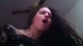 My sultry busty brunette sucks and rides my yummy cock