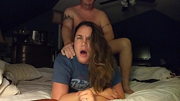 Wife husband to be fucked and creampied - Becky Tailorxxx