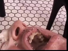 Whores with massive tits and cleavage wearing latex bind and gag a guy in hot fetish sex scene