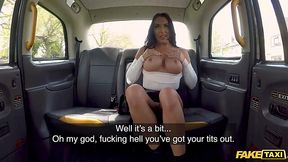 The busty bombshell Chrisina May is happy to seduce the taxi driver