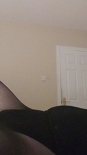 Floppy-clit Sissy Rides Her Toy & Cums in Leotard & Tights