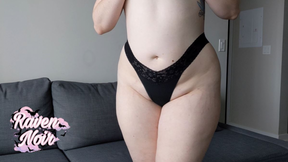 Trying on all my Black Panties