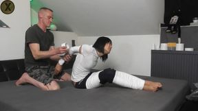 The tape hogtie escape challenge Part 1 wmv