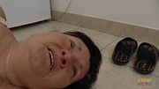 The bbw milf in the kitchen was very eager to be ass licking his booty