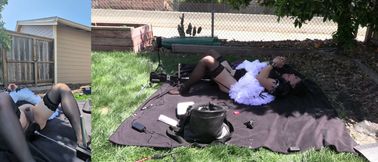 Sissy Maid Candy Gets Fucked by Her Machine Outdoors - Part 2