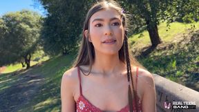Lovely Slim Small-titted Ali Jones Rides Hot Rodeo On Donnie Rock's Dick To Get a Creampie