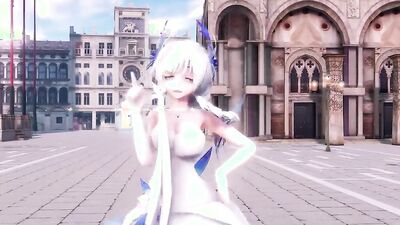 Two naughty anime babes crave hard schlongs in this steamy MMD cartoon sex movie