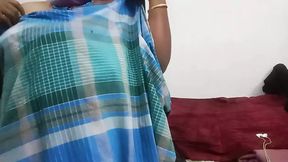 Sexy Tamil wife spreads legs wide for hubby's friend, sucking cock&#x1F346; & getting pounded