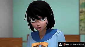 HENTAI SEX SCHOOL - Horny Stacked Principal MILF Gets Fucked Doggystyle In Front Of The