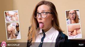 Mary Cosplays A Nerdy Student Who Needs Orgasms Badly