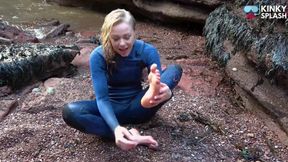 Salty Wetsuit Toe Sucking Slut