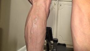 Tempest using stepper with oiled calves