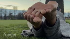 Walking barefoot in the park (Full HD 1080p MP4)