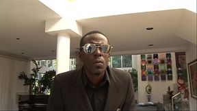 Tattooed Black Man Fucks White Chick in the Shower