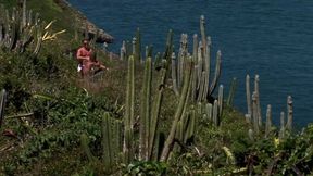 Becky is Between the Kaktei takes 2 Dicks: Public Sex Threesome on Holiday