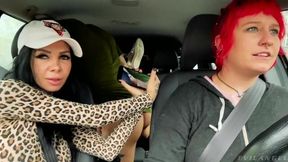 Brittany Bardot and Megan Inky are fucking on the backseat