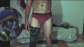 Jockstrap, Red Underwear, Gas Mask and Balaclava