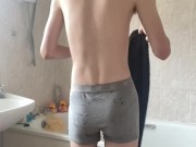 Horny teen talking a shower and having fun ( full video in bio)