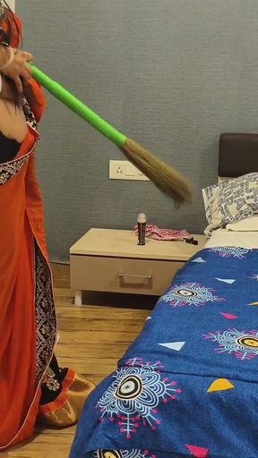 Sexy maid of the house left the bai by two boys   Clip 1