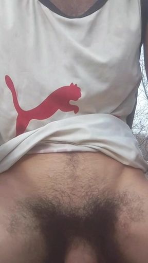 Native Masturbation Shaking My Penis Vigorously in the Jungle.