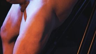 Roped up and helpless Devin Franco cumshot after punishment
