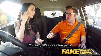 Fake Driving School Hard sex and creampie on 2nd lesson for Alessa Savage