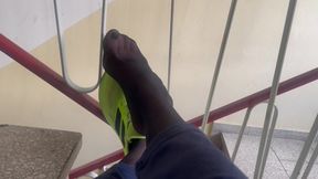 My nylon feet recorded in the stairwell