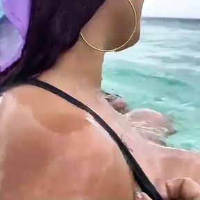 Showing my tits to a cruise ship