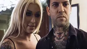 Blonde Shemale Stripper Gets Involved In A Threesome Sex With A Guy And Girl - Aubrey Kate