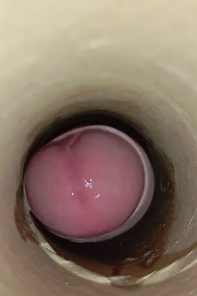 The Guy so Horny with His Big Cock Continues Fucking and Cums Inside the Hole Close up.part2