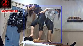 MASSAGE PARLOUR BEHIND THE SCENES: DOUBLE HARD COCK N BALL TRAMPLING
