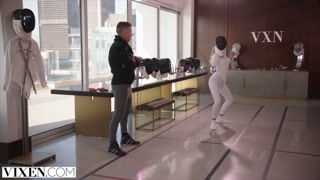 VIXEN Rivals Avery &amp; Naomi team up to seduce fencing coach