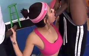 Vanessa leon handles two black intense cock