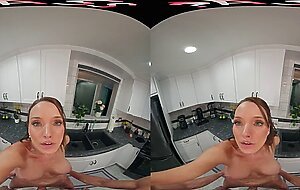 FuckPassVR - Pristine Edge hungrily devours your hard cock in the kitchen in this VR porn experience