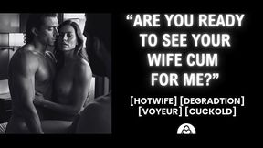 Desperate wife gets fucked in front of husband | Real couple | Amateur cuckold humiliation