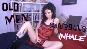 Old men gangbang inhale