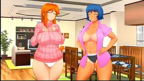 Curvy Milf Dominates Sensual Hentai Encounter Beneath Enchanted Moonlight