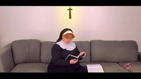 sunday special: chubby nun fucks crucifix -short