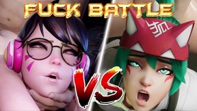 Car Toon - [hmv] Kiriko Vs D.va - Fuck Battle - Rondoudou Media