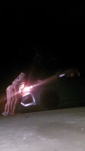 App driver has sex with two female passengers on the road   Clip 2