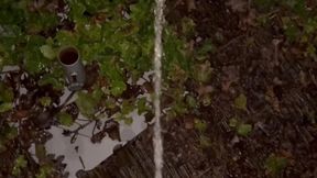 Teen Pissing Outside in Winter - you can see the heat dispersing